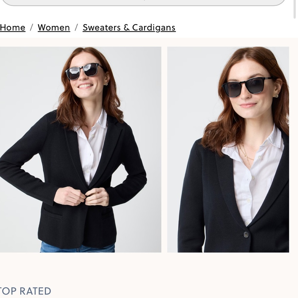 J. Crew cotton schoolboy sweater blazer